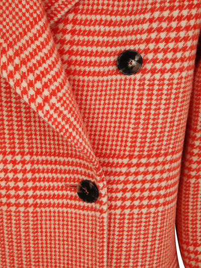 Shop Alberto Biani Double Breasted Coat In Orange