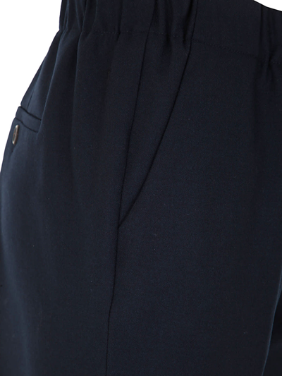 Shop Kiltie George Bistretch Elastic Waist Trouser In Blue