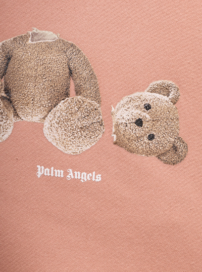 Shop Palm Angels Palm Angel Kids Girls Pink Sweatshirt With Classic Overlogo Print