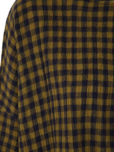 Shop A Punto B Crew Neck Checked Shirt In Indago Military