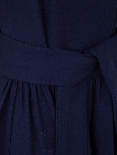 Shop A Punto B Crew Neck Long Sleeves Dress In Blueberry