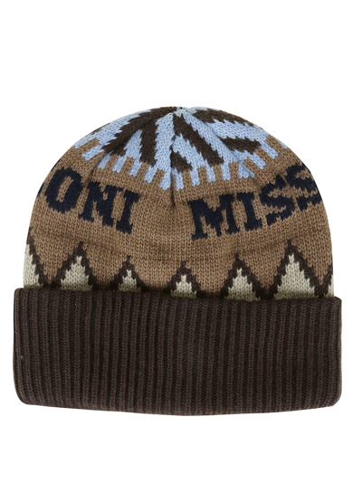 Shop Missoni Hat In Beige Brown