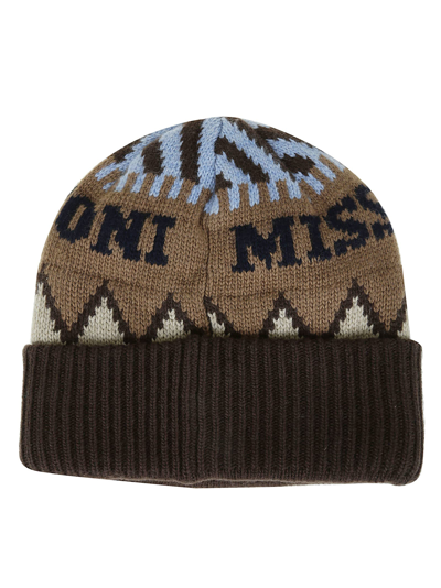 Shop Missoni Hat In Beige Brown