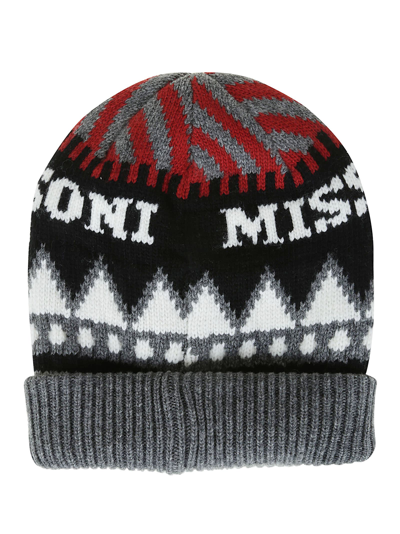 Shop Missoni Hat In Black Grey