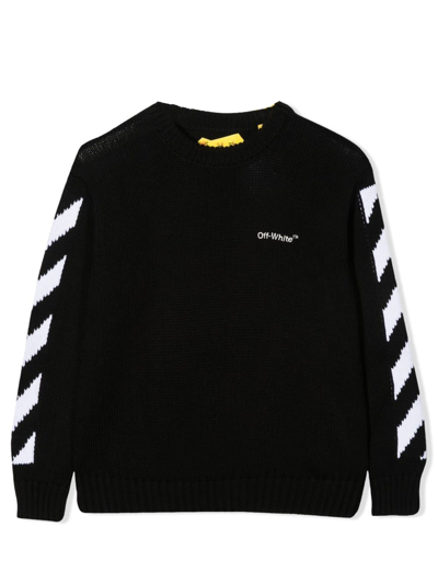 Shop Off-white Black Cotton Sweatshirt In Nero