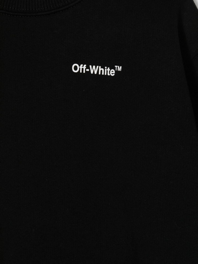 Shop Off-white Black Cotton Sweatshirt In Nero