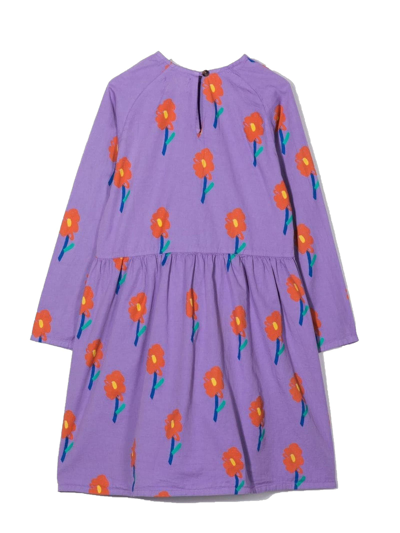 Shop Bobo Choses Violet Cotton Dress In Viola