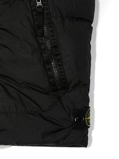 Stone Island Kids Black Quilted Shell Gilet (14 Years) | ModeSens