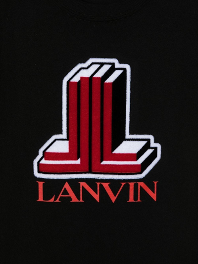 Shop Lanvin Black Cotton Tshirt In Nero