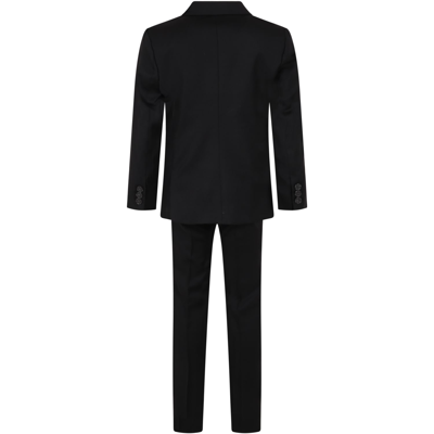 Shop Armani Collezioni Black Suit For Boy