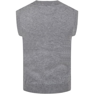 Shop Armani Collezioni Grey Vest For Boy