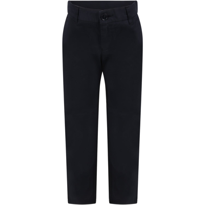 Shop Armani Collezioni Blue Trouser For Boy