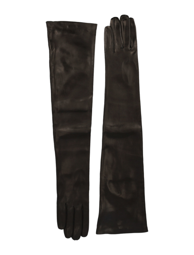 Shop Jil Sander Nappa Long Gloves In Black