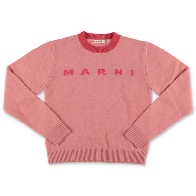 Marni Kids' Maglia Rosa In Misto Cashmere In Pink | ModeSens