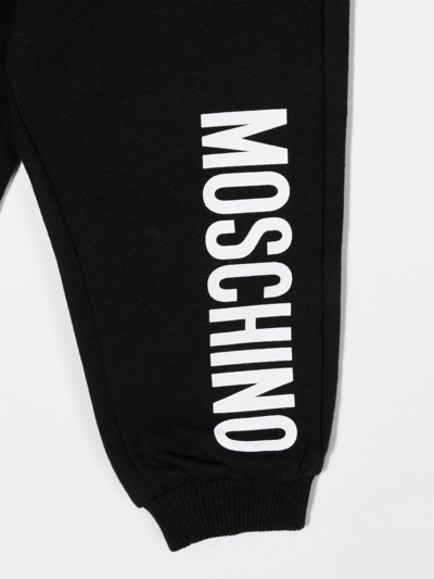 Shop Moschino Logo Sweatpants In Black