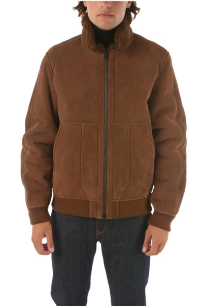 Shop Ermenegildo Zegna Men's Brown Other Materials Outerwear Jacket