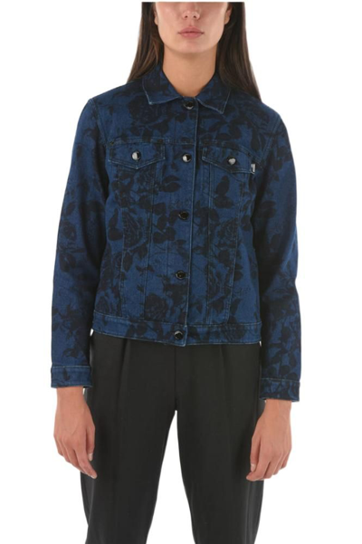 Shop Moschino Women's Blue Other Materials Jacket