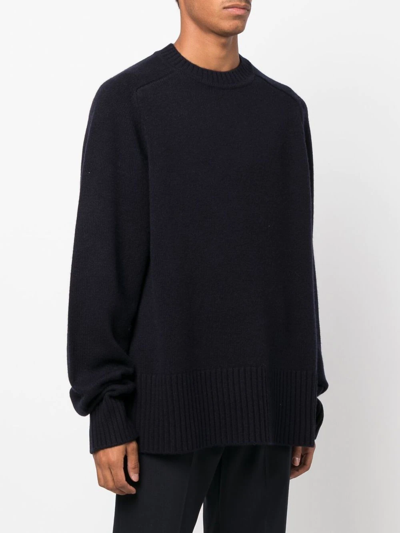 Shop Extreme Cashmere Mama Knitted Cashmere Jumper In Blue