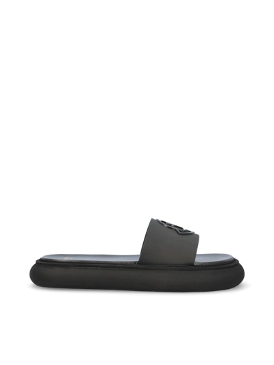 Shop Moncler Women's  Black Other Materials Sandals