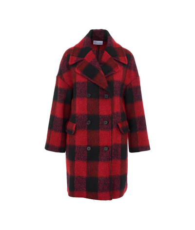 Shop Red Valentino Women's  Red Other Materials Coat