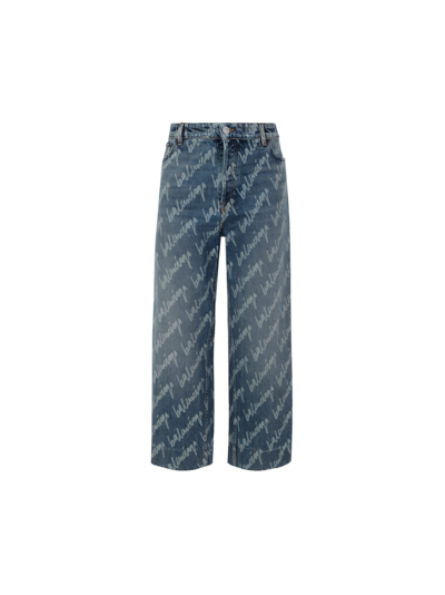 Shop Balenciaga Women's  Light Blue Other Materials Jeans In #add8e6