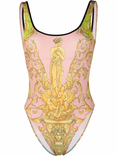 Versace Medusa Renaissance One-piece Swimsuit In Pink | ModeSens