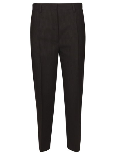 Shop Prada Concealed Trousers In Black