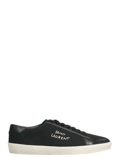 Shop Saint Laurent Court Classic Sl/06 Signature Sneakers In Nero