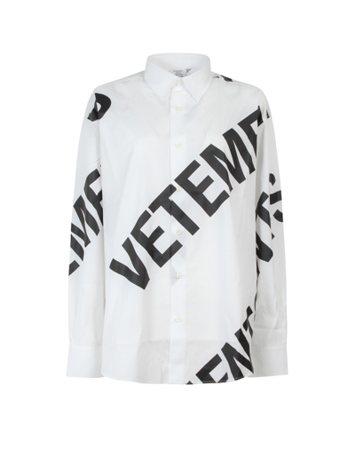Shop Vetements Shirt In Bianco