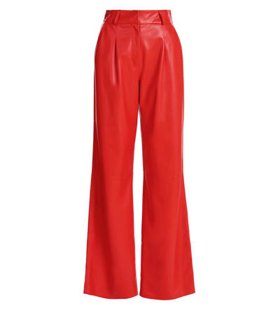 Shop Essentiel Antwerp Chipmunk Red Wide Leg Trousers In Rosso