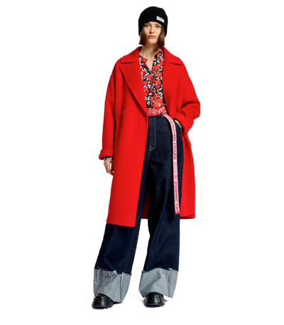 Essentiel Antwerp Antwerp Red Double breasted Wool blend Coat ModeSens