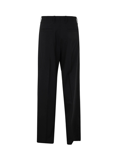 Shop Versace Formal Pants Loose Fit In Black