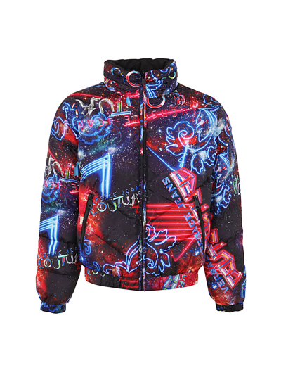 Shop Versace Jeans Couture Galaxy Revers Outerwear Jacket In Multi