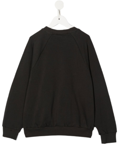 Shop Mini Rodini Black Organic Cotton Sweatshirt With Front Print