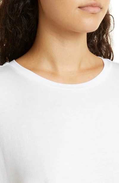 Shop Eileen Fisher Crewneck Boxy Stretch Jersey T-shirt In White