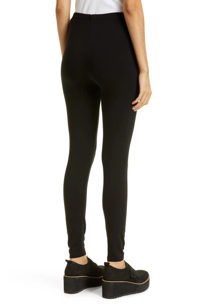 Eileen Fisher Solid Ankle Leggings In Black