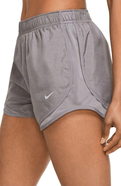 Shop Nike Dri-fit Tempo Running Shorts In Gunsmoke/ Wolf Grey