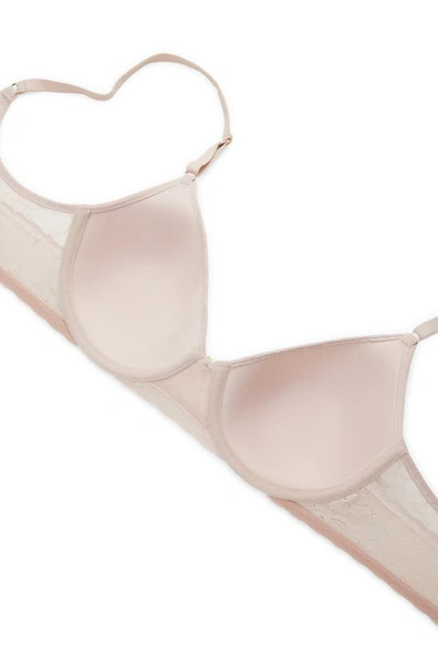 Shop Natori Bliss Allure Lace Contour Underwire Bra In Rose Beige