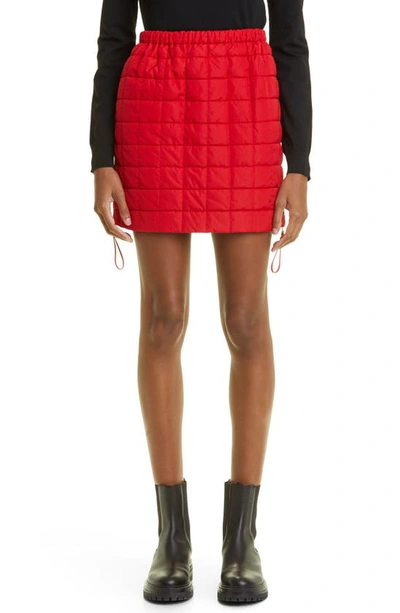 Max Mara Kim Quilted Zip-hem Mini Skirt In Red | ModeSens