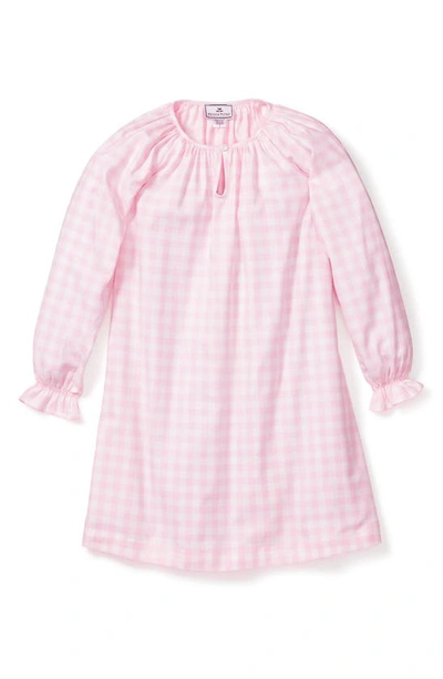 Petite Plume Delphine Gingham Nightgown In Pink