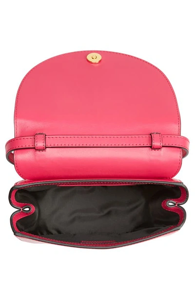 Shop Moschino Cutlery Detail Half Moon Crossbody Bag In Fucsia