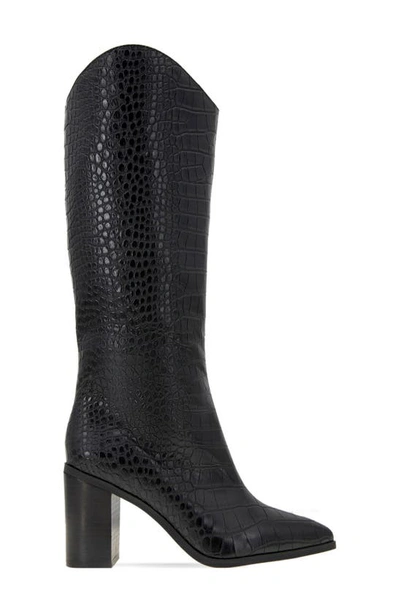 Shop Bcbgeneration Janda Western Boot In Black/ Croc