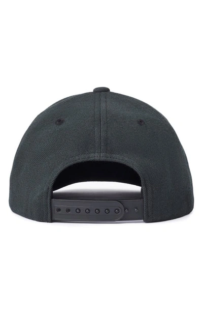 Brixton Crest X Mp Snapback Baseball Cap In Black