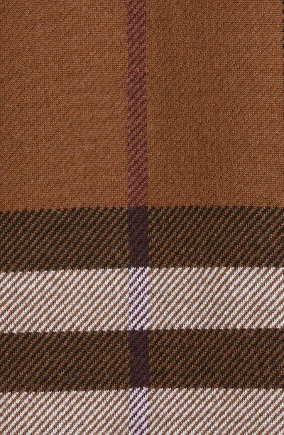 Shop Burberry Fallon Check Merino Wool Sweater In Dark Birch Brown