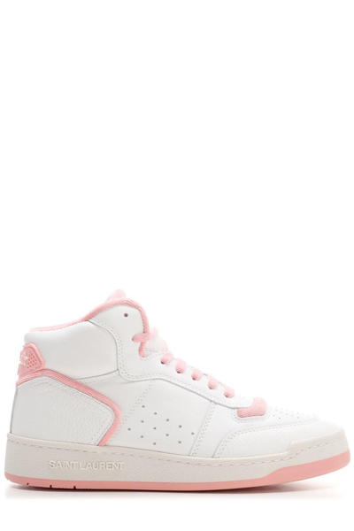 Shop Saint Laurent Jefferson High-top Sneakers In White