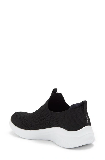 Skechers Women's Ultra Flex 3.0 - Classy Charm Slip-on Casual Sneakers From Finish Line In Black/ White