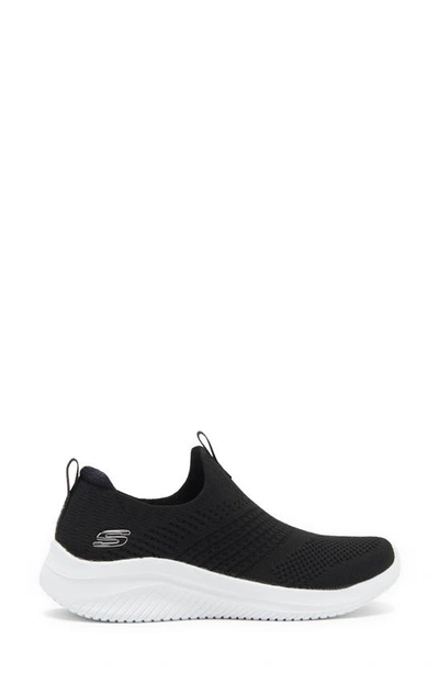Skechers Women's Ultra Flex 3.0 - Classy Charm Slip-on Casual Sneakers From Finish Line In Black/ White