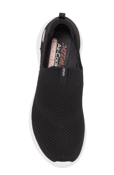 Skechers Women's Ultra Flex 3.0 - Classy Charm Slip-on Casual Sneakers From Finish Line In Black/ White