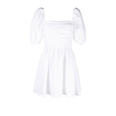 Shop Reformation White Zula Linen Mini Dress