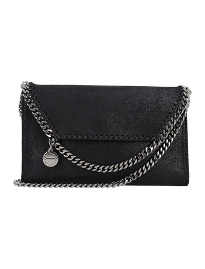 Shop Stella Mccartney Falabella Mini Shoulder Bag In Black